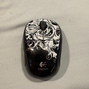 Logitech Black and White Patterned Wireless Mouse